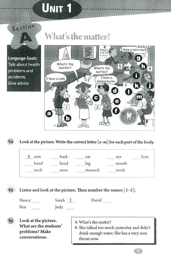 Unit 1  What's the matter?_01